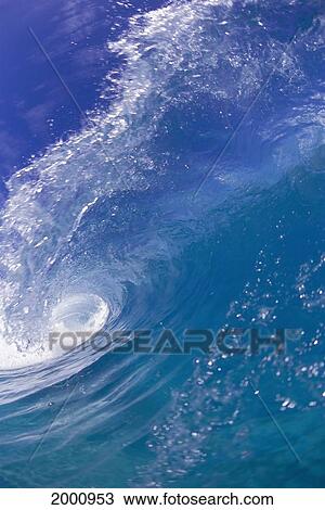 Close-Up Translucent Wave Curl Side View Look Through, Blue Sky View Large Photo Image Stock Image - Close-Up Translucent Wave Curl Side View Look Through, Blue Sky. Fotosearch