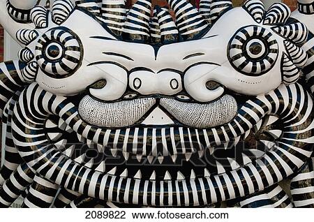 Stock Image - Close-Up View Of An Ornamental Tiger Sculpture In Taipei, Taiwan, Asia. Fotosearch