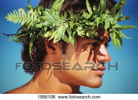 Closeup Of Young Polynesian Man With Haku View Large Photo Image Stock Photograph - Closeup Of Young Polynesian Man With Haku. Fotosearch