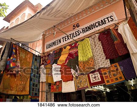 Stock Photograph - Clothes Display At Market; Jaipur, India. Fotosearch
