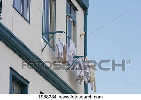 Picture - Clothesline, Valparaiso, Valparaiso Region, Chile. Fotosearch