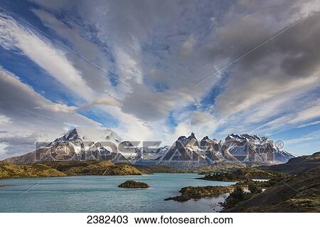 Clouds over the Torres del Paine peaks; Patagonia, Chile View Large Photo Image Stock Image - Clouds over the Torres del Paine peaks; Patagonia, Chile. Fotosearch
