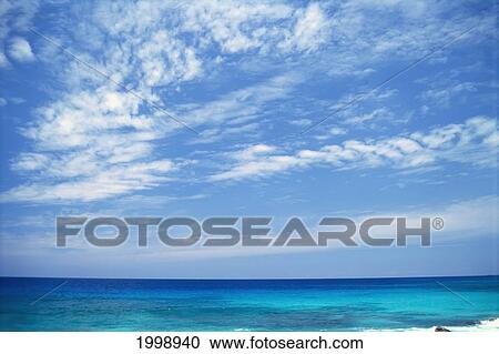Stock Image - Clouds, Sky, Ocean. Fotosearch