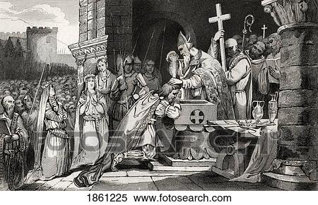 Clovis I 465 To 511 King Of The Franks Baptised With Men From His Army Before The Battle Of Tolbiac From Histoire De France By Colart Published Circa 1840 View Large Photo Image Stock Photography - Clovis I 465 To 511 King Of The Franks Baptised With Men From His Army Before The Battle Of Tolbiac From Histoire De France By Colart Published Circa 1840. Fotosearch