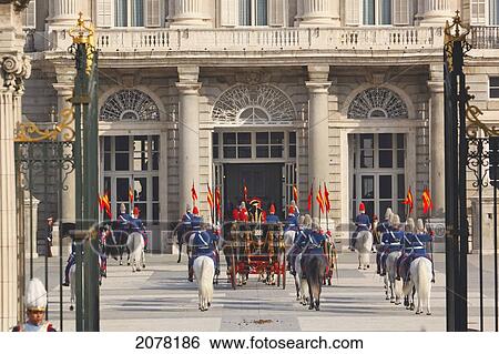 Coach Carrying An Ambassador To Spain To The Royal Palace For The Presentation Of Credentials Ceremony; Madrid Spain View Large Photo Image Stock Photograph - Coach Carrying An Ambassador To Spain To The Royal Palace For The Presentation Of Credentials Ceremony; Madrid Spain. Fotosearch