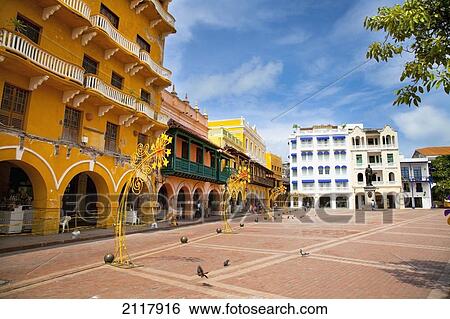 Coach Square (Plaza De Los Coches); Cartagena Colombia View Large Photo Image Stock Photograph - Coach Square (Plaza De Los Coches); Cartagena Colombia. Fotosearch