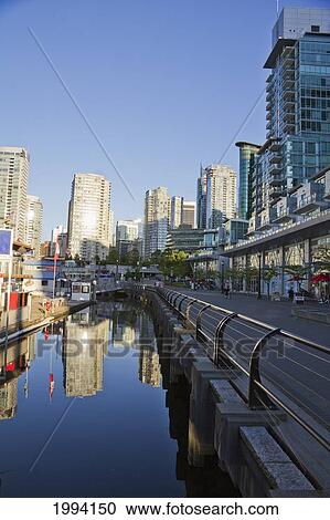 Stock Image - Coal Harbor Quay, Vancouver, British Columbia, Canada. Fotosearch