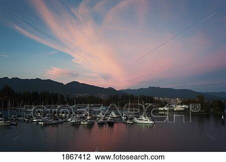 Stock Image - Coal Harbour, Vancouver, British Columbia, Canada. Fotosearch