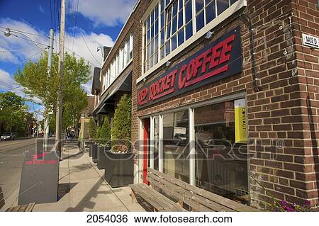 Coffee Shop, Leslieville, Toronto, Ontario View Large Photo Image Stock Photograph - Coffee Shop, Leslieville, Toronto, Ontario. Fotosearch