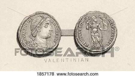 Coin From The Time Of Valentinian, Flavius Valentinianus, A. D. 321-375. Roman Emperor. View Large Photo Image Stock Photo - Coin From The Time Of Valentinian, Flavius Valentinianus, A. D. 321-375. Roman Emperor.. Fotosearch
