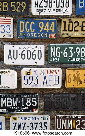 Stock Photograph - Collection Of Car Number Plates. Fotosearch