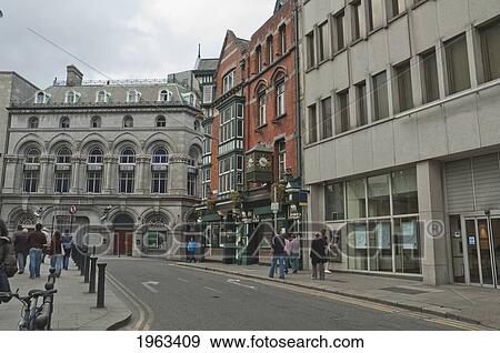 Stock Photo - College Green, Dublin, Ireland. Fotosearch