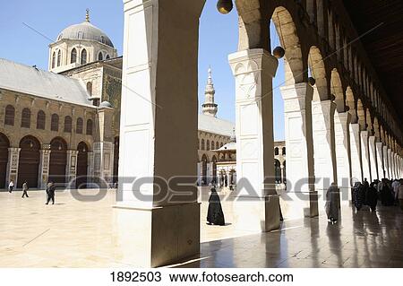 Stock Image - Collonade In Mosque Courtyard. Fotosearch
