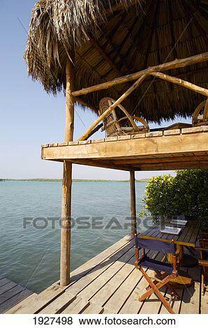 Stock Photo - Colombia, Cartagena, Lodge; Rosario Islands. Fotosearch