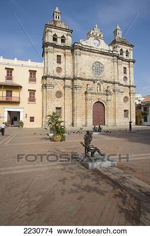 Colombia, Church Of San Pedro Claver; Cartagena View Large Photo Image Picture - Colombia, Church Of San Pedro Claver; Cartagena. Fotosearch