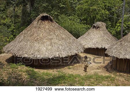 Stock Photo - Colombia, Koguis Indian Village; Sierra Nevada de Santa Marta. Fotosearch