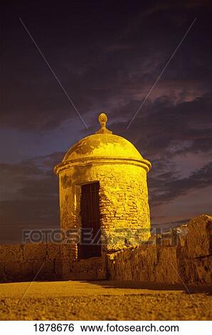 Stock Photograph - Colombia, Sea Wall; Cartagena. Fotosearch