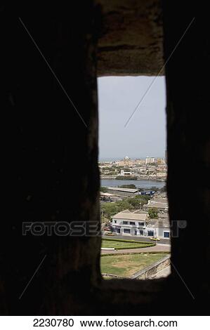 Stock Image - Colombia, View From Walls Of Castillo San Felipe De Barajas; Cartagena. Fotosearch