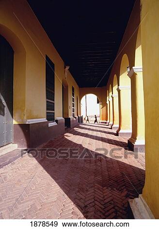 Stock Photo - Colonial Arcade In Trinidad, Cuba. Fotosearch
