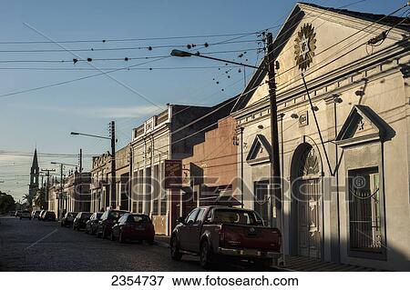 Stock Photo - Colonial style houses; Jaguarao, Rio Grande do Sul, Brazil. Fotosearch