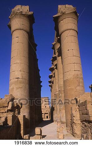 Colonnade In Luxor Temple View Large Photo Image Stock Photo - Colonnade In Luxor Temple. Fotosearch