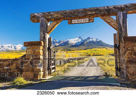 Colorado, Dallas Divide, Entrance To Last Dollar Ranch. View Large Photo Image Stock Image - Colorado, Dallas Divide, Entrance To Last Dollar Ranch.. Fotosearch