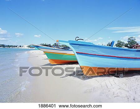 Colorful Boats On The Beach View Large Photo Image Stock Image - Colorful Boats On The Beach. Fotosearch