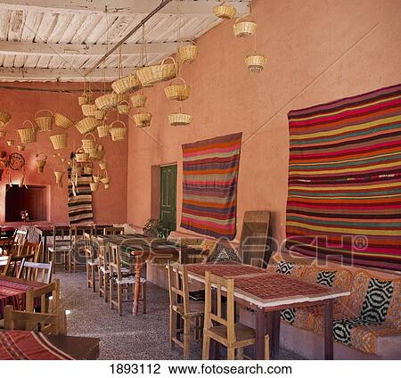 Stock Image - Colorful Dining Room; Humahuaca, Jujuy, Argentina. Fotosearch
