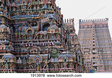 Stock Photo - Colorful Hindu Temple. Fotosearch