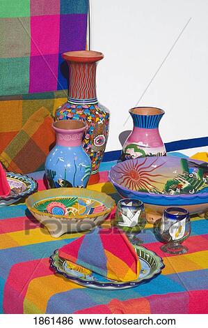 Colorful Pottery, Mazatlan, Sinaloa, Mexico View Large Photo Image Stock Photograph - Colorful Pottery, Mazatlan, Sinaloa, Mexico. Fotosearch