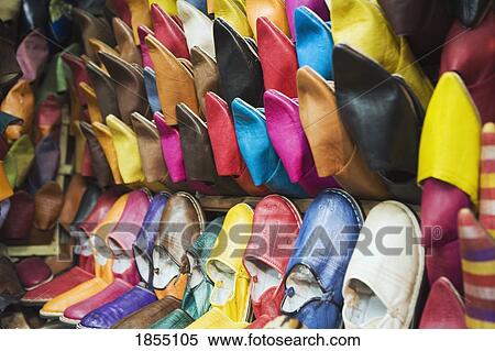 Colorful Shoes In A Shop Display, Essaouira, Morocco View Large Photo Image Stock Photography - Colorful Shoes In A Shop Display, Essaouira, Morocco. Fotosearch