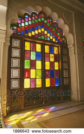 Colorful Stained Glass, Jodhpur View Large Photo Image Stock Image - Colorful Stained Glass, Jodhpur. Fotosearch