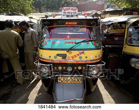 Colorful Taxi Van; Jaipur, India View Large Photo Image Picture - Colorful Taxi Van; Jaipur, India. Fotosearch