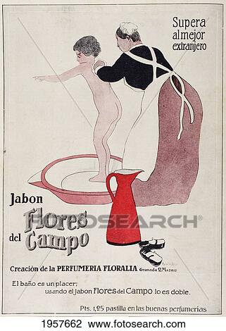 Colour Press Advertisement For Jabon Flores De Campo. (Flowers Of The Field Soap) From La Esfera, 1914. View Large Photo Image Stock Image - Colour Press Advertisement For Jabon Flores De Campo. (Flowers Of The Field Soap) From La Esfera, 1914.. Fotosearch