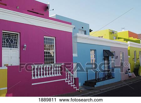 Stock Image - Coloured Houses. Fotosearch
