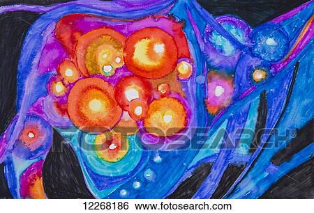 Colourful abstract painting View Large Photo Image Stock Photograph - Colourful abstract painting. Fotosearch