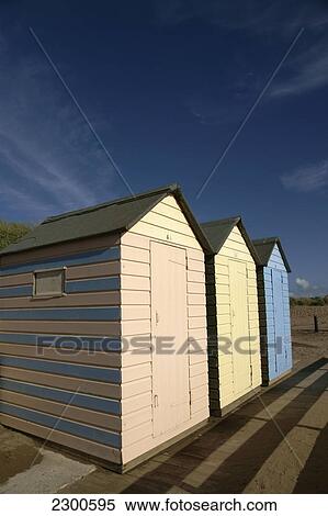 Colourful Beach Huts, Bude, North Cornwall, England, Uk. View Large Photo Image Stock Photography - Colourful Beach Huts, Bude, North Cornwall, England, Uk.. Fotosearch