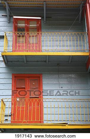 Stock Image - Colourful Buildings In Caminito. Fotosearch