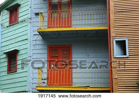 Stock Photography - Colourful Buildings In Caminito. Fotosearch