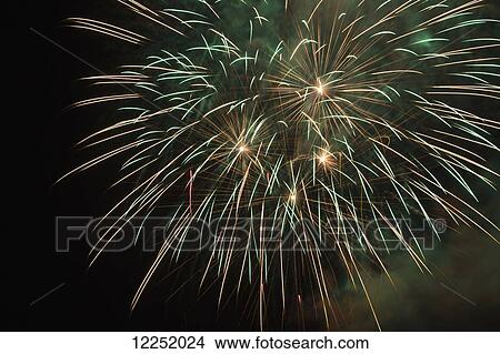 Colourful fireworks in the night sky; Port Colborne, Ontario, Canada View Large Photo Image Picture - Colourful fireworks in the night sky; Port Colborne, Ontario, Canada. Fotosearch