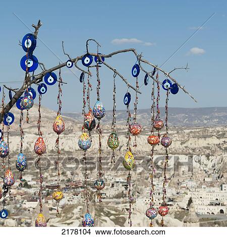 Picture - Colourful Handiwork Hanging On Display; Nevsehir Turkey. Fotosearch