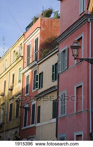 Colourful Houses In Travastere District View Large Photo Image Stock Photograph - Colourful Houses In Travastere District. Fotosearch