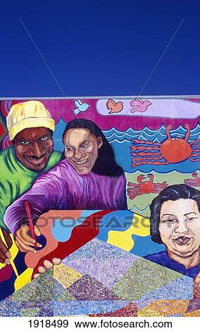 Colourful Mural, Mission District View Large Photo Image Stock Photo - Colourful Mural, Mission District. Fotosearch