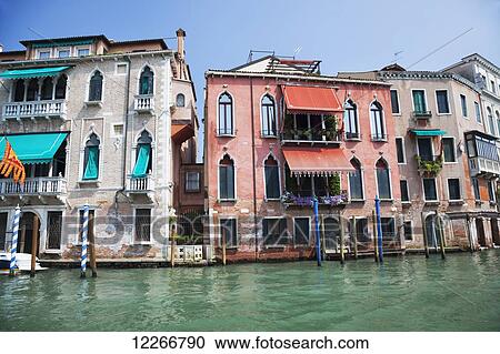 Colourful rustic buildings; along the Grand Canal; Venice, Italy View Large Photo Image Stock Image - Colourful rustic buildings; along the Grand Canal; Venice, Italy. Fotosearch