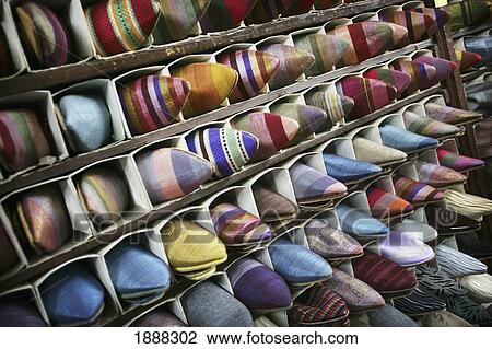 Colourful Shoes For Sale In The Souk. View Large Photo Image Stock Image - Colourful Shoes For Sale In The Souk.. Fotosearch
