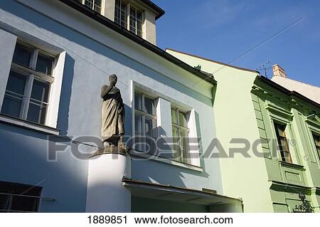 Stock Image - Colourfully Restored Buildings. Fotosearch