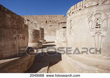 Column Bases Of The Hypostyle Hall Of The Mortuary Temple Of Ramses Iii, Medinat Habu, Luxor, Qina, Egypt View Large Photo Image Stock Photo - Column Bases Of The Hypostyle Hall Of The Mortuary Temple Of Ramses Iii, Medinat Habu, Luxor, Qina, Egypt. Fotosearch