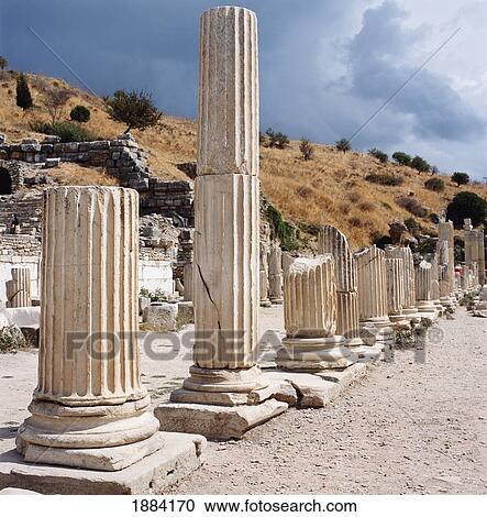 Columns And Ruins At Ephesus View Large Photo Image Stock Image - Columns And Ruins At Ephesus. Fotosearch