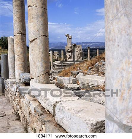 Stock Image - Columns And Ruins At Ephesus. Fotosearch