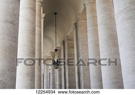 Picture - Columns in St. Peter's Square; Vatican City, Italy. Fotosearch